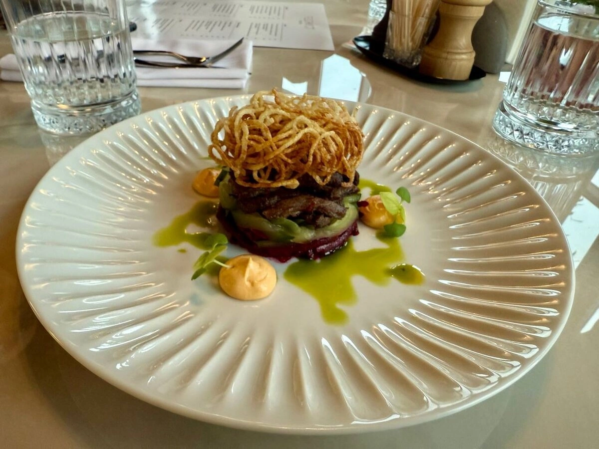 Морковный майонез, паштет из Жар-птицы, страчателла из сулугуни 3